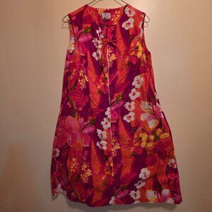 Sears Hawaiian Coverup with Zip Front & Pockets L